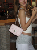 2026 new niche cute temperament diamond grid chain underarm small square bag versatile girl shoulder bag