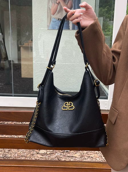 Maillard retro style tote bag women's bag 2026 new trendy retro college backpack niche chain backpack