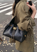 Fashionable and popular Hobo bag, diamond grid chain armpit bag, women's bag, 2026 new simple commuting shoulder crossbody bag