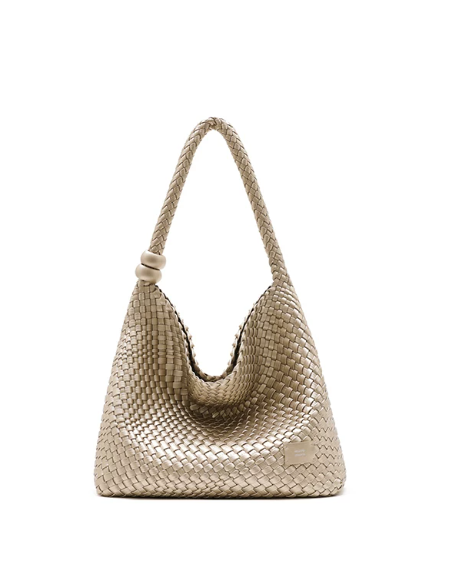 Large capacity hand woven tote bag, women's commuting beach vacation shoulder bag, summer new style