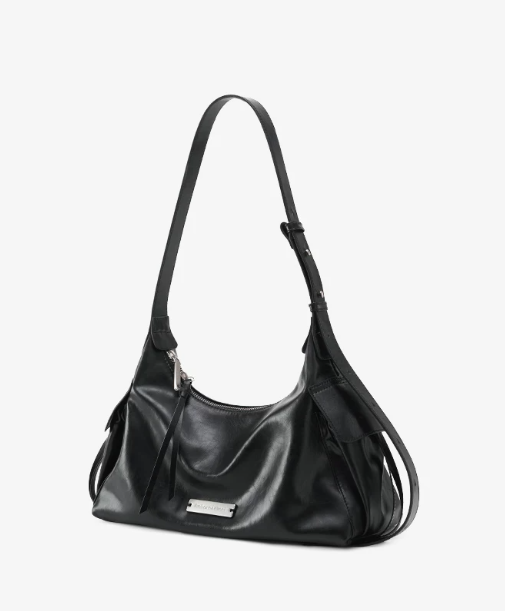 New Women's Genuine Leather Single Shoulder Hobo Bag Underarm Handbag Crossbody Bag in White