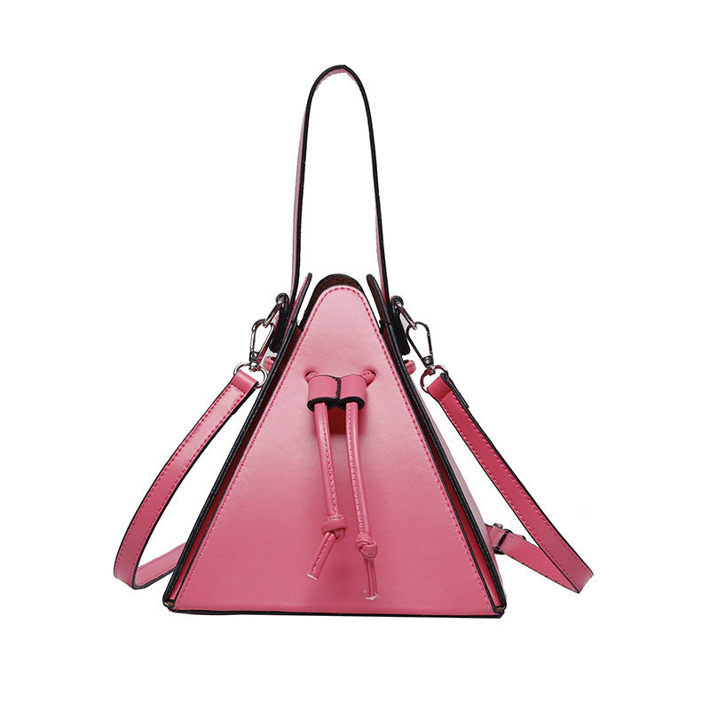 European and American retro hand-held triangle bag new niche design trendy women's bag ins single shoulder crossbody bag