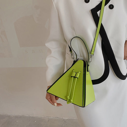 European and American retro hand-held triangle bag new niche design trendy women's bag ins single shoulder crossbody bag
