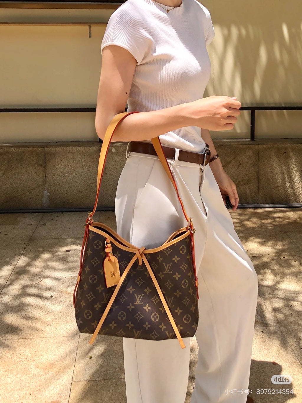 Louis Vuitton Carryall vintage tote bag, second-hand luxury commuting style, fashionable and versatile
