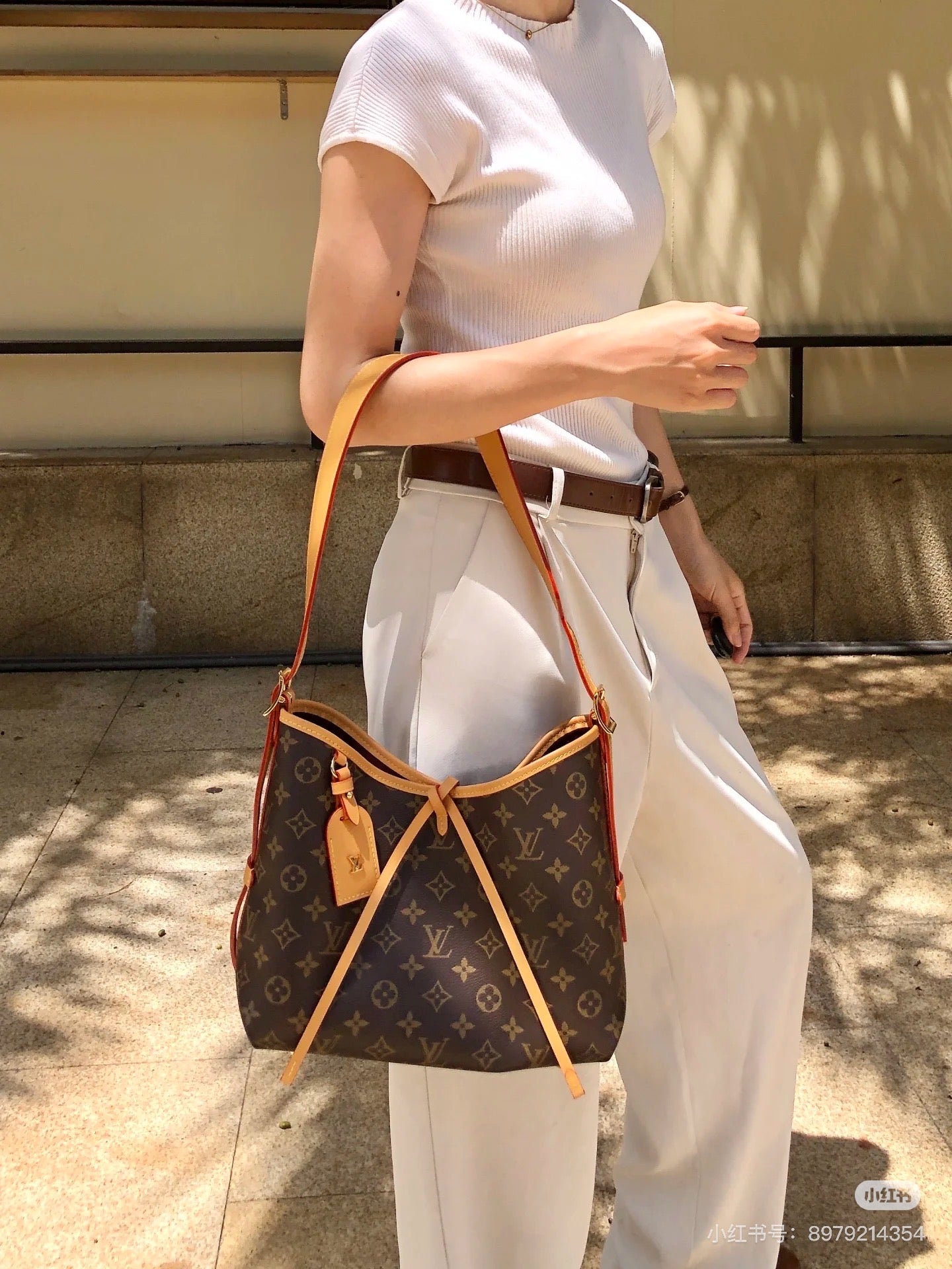 Louis Vuitton Carryall vintage tote bag, second-hand luxury commuting style, fashionable and versatile